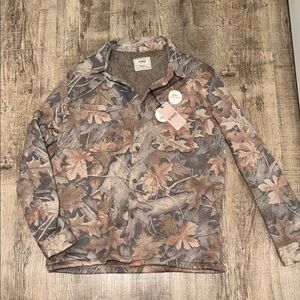 Nomad Floral Pattern Shirt - Brown and Gray